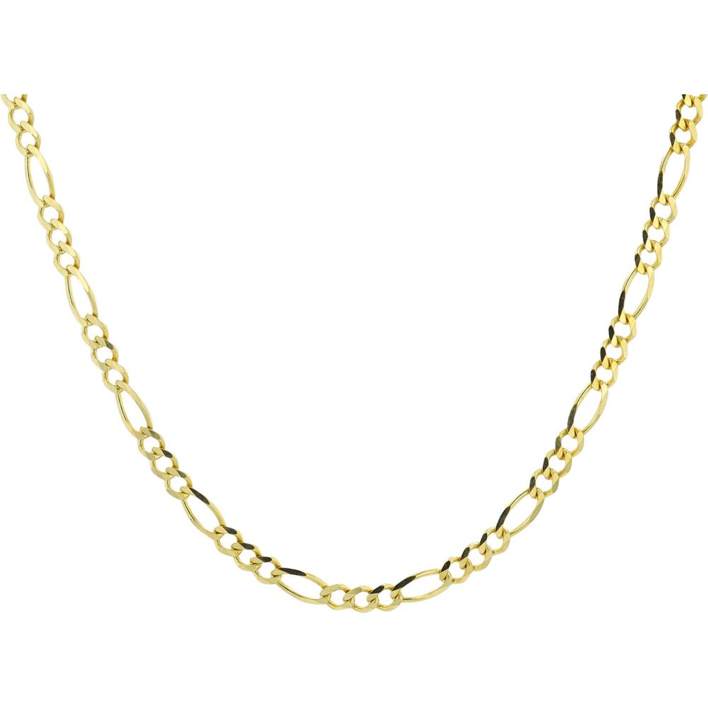 10K Yellow Gold 16-Inch Figaro Chain Necklace - 5.90 Grams of Classic  Elegance