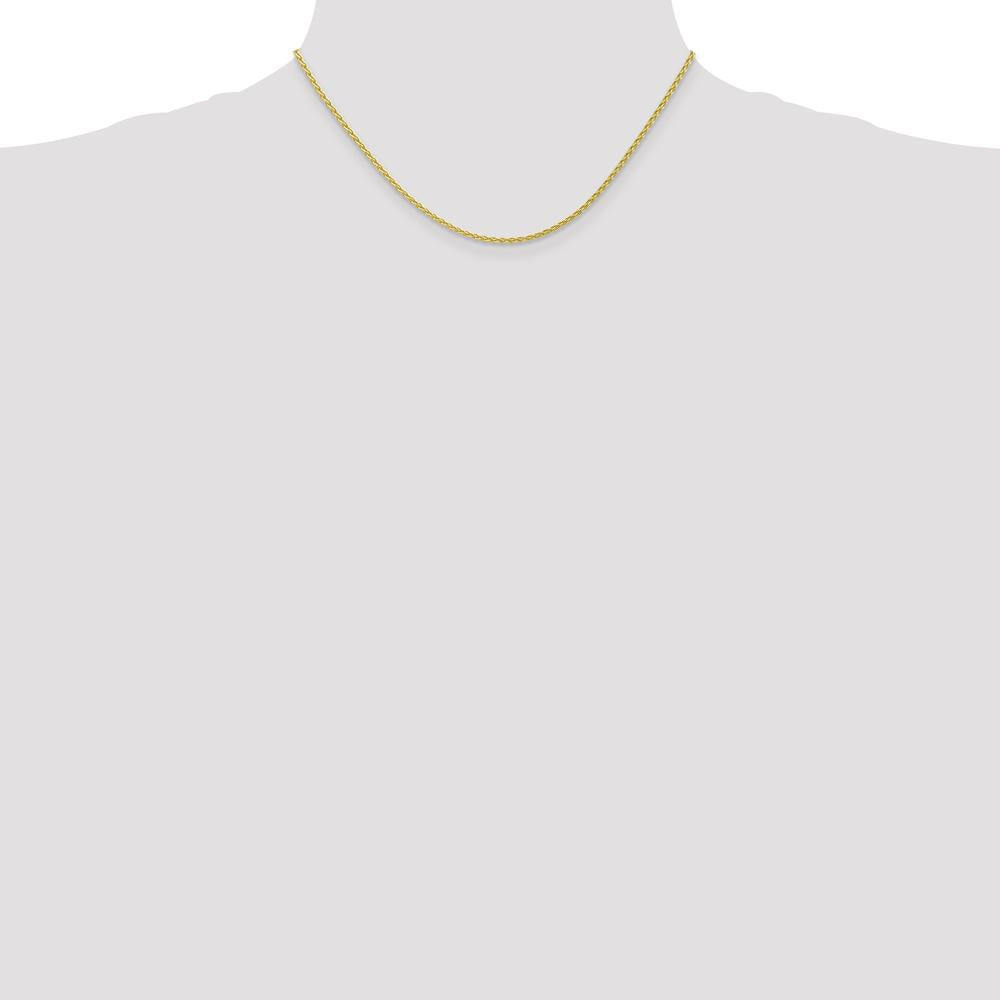 10K Yellow Gold 16" Parisian Wheat Chain Necklace - 1.75mm Width