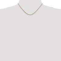 10K Yellow Gold 16" Polished Franco Chain Necklace - 1.3mm Width