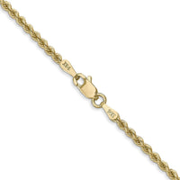 10K Yellow Gold 16" Regular Rope Chain Necklace - 2.25mm Width
