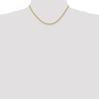 10K Yellow Gold 16" Rope Chain Necklace - 2.75mm Width