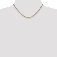 10K Yellow Gold 16" Semi-Solid Anchor Chain - 3.2mm Width