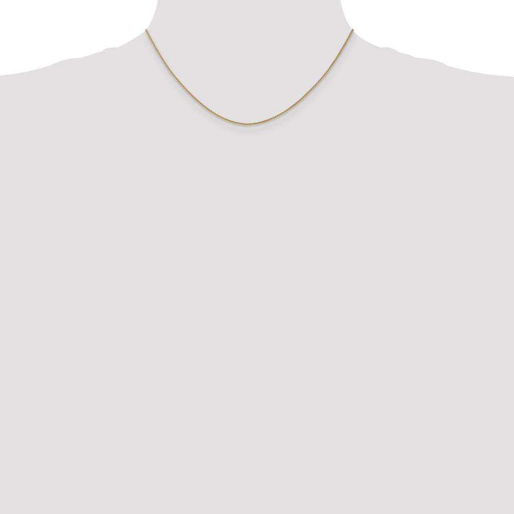 10K Yellow Gold 16" Spiga Chain with Polished Finish - 1.05mm Width