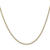 10K Yellow Gold 18" 1.4mm Round Open Link Cable Chain Necklace