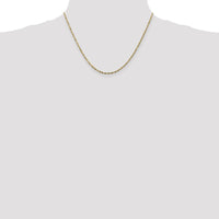 10K Yellow Gold 18" 1.8mm Extra-Light Diamond-Cut Rope Necklace