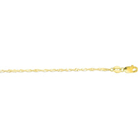 10K Yellow Gold 18" 1.8mm Singapore Chain Necklace with Diamond-Cut Finish by Orozza Fine Jewelry