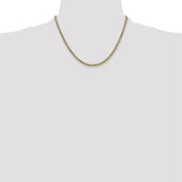 10K Yellow Gold 18" 2.25mm Diamond-Cut Rope Chain Necklace