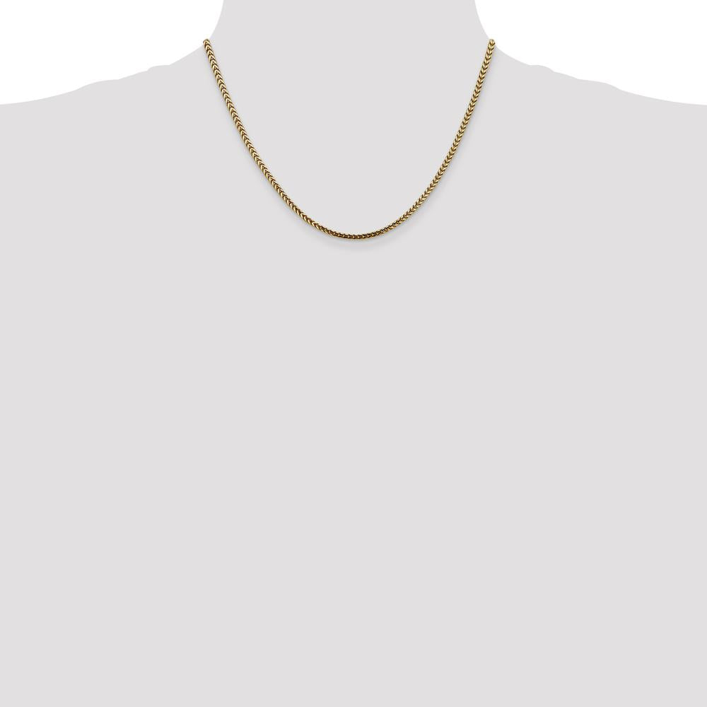 10K Yellow Gold 18" 2.5mm Franco Chain with Lobster Clasp