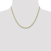 10K Yellow Gold 18" 2.8mm Semi-Solid Rope Chain Necklace
