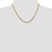 10K Yellow Gold 18" 2.9mm Flat Beveled Curb Chain Necklace