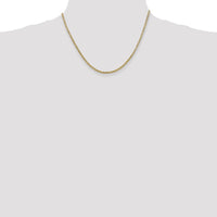 10K Yellow Gold 18" 2mm Polished Byzantine Chain Necklace