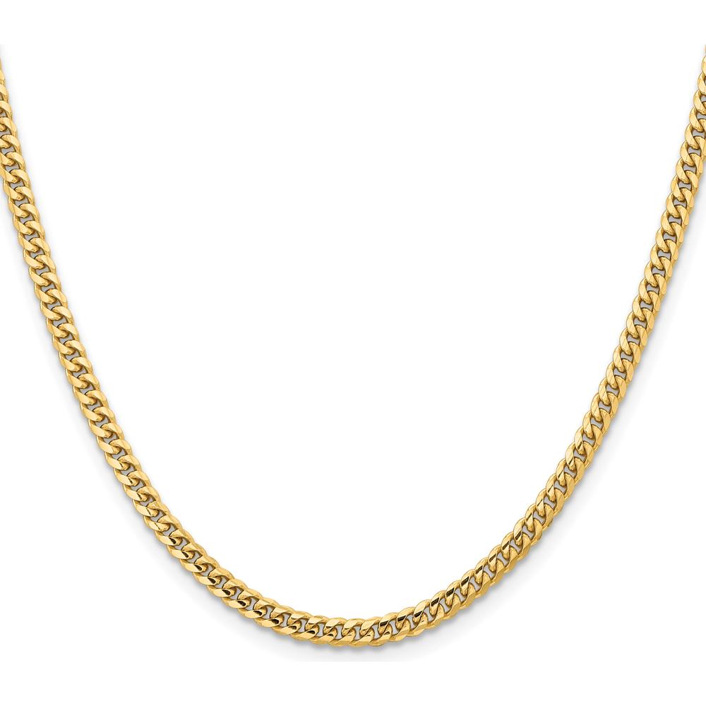 10K Yellow Gold 18" 3.5mm Solid Miami Cuban Chain Necklace