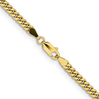 10K Yellow Gold 18" 3.5mm Solid Miami Cuban Chain Necklace
