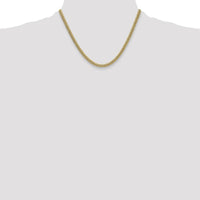 10K Yellow Gold 18" 4.5mm Semi-Solid Cuban Chain Necklace