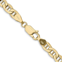 10K Yellow Gold 18" 4.75mm Semi-Solid Anchor Chain with Lobster Clasp