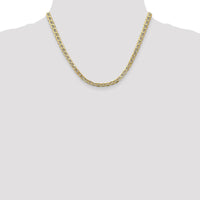 10K Yellow Gold 18" 4.75mm Semi-Solid Anchor Chain with Lobster Clasp
