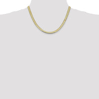 10K Yellow Gold 18" 5.5mm Polished Herringbone Chain Necklace