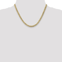 10K Yellow Gold 18" 5.75mm Flat Beveled Curb Chain - Polished Finish