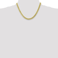 10K Yellow Gold 18" 6.75mm Semi-Solid Miami Cuban Chain Necklace