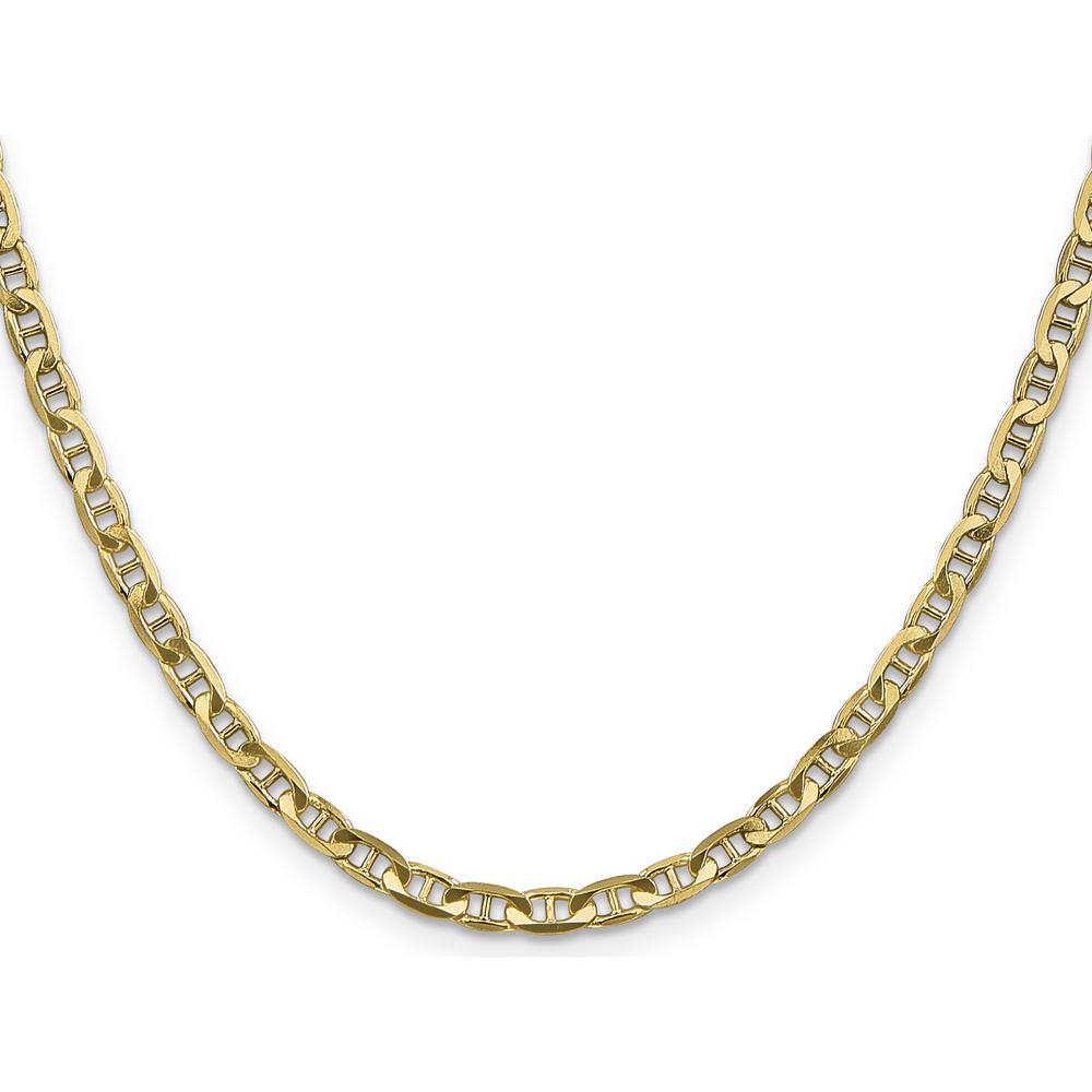 10K Yellow Gold 18" Anchor Chain Necklace - 3.75mm Width
