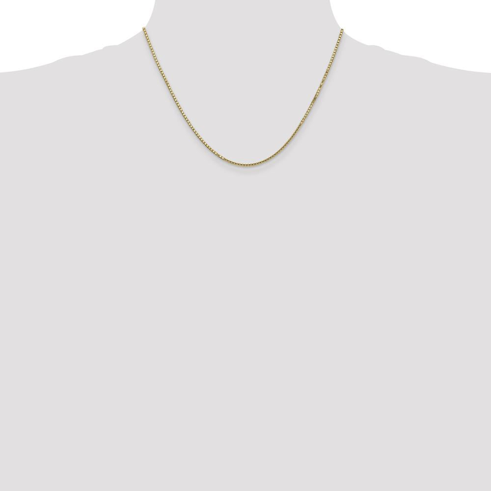 10K Yellow Gold 18" Box Chain Necklace - 1.5mm Width