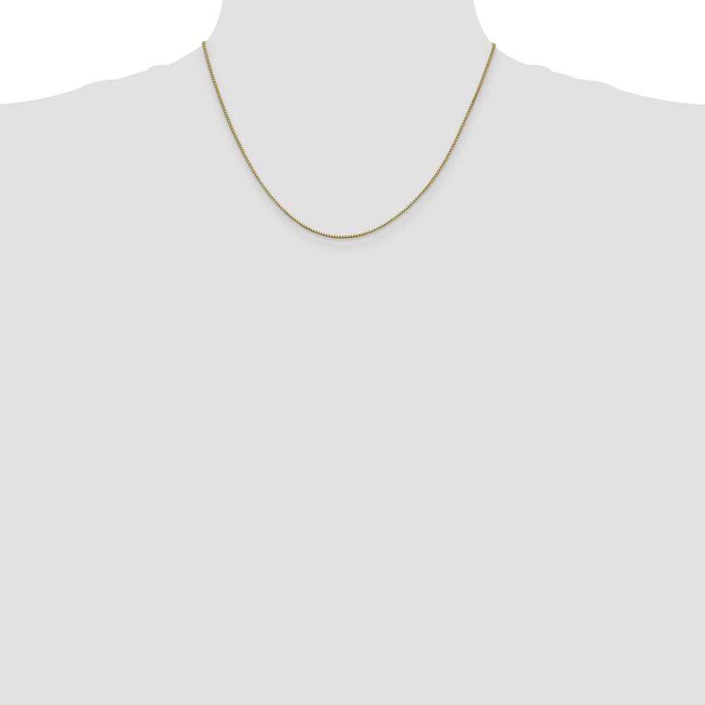 10K Yellow Gold 18" Box Chain with Polished Finish and Lobster Clasp