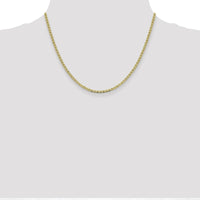10K Yellow Gold 18" Concave Anchor Chain Necklace - 2.4mm Width