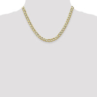 10K Yellow Gold 18" Curb Link Chain Necklace - 6.5mm Width