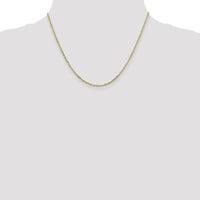 10K Yellow Gold 18" Diamond-Cut Cable Chain Necklace - 1.8mm Width