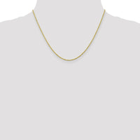 10K Yellow Gold 18" Diamond-Cut Rope Chain - 1.3mm Width