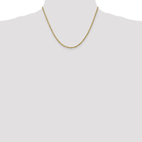 10K Yellow Gold 18" Diamond-Cut Rope Chain - 2.25mm Width