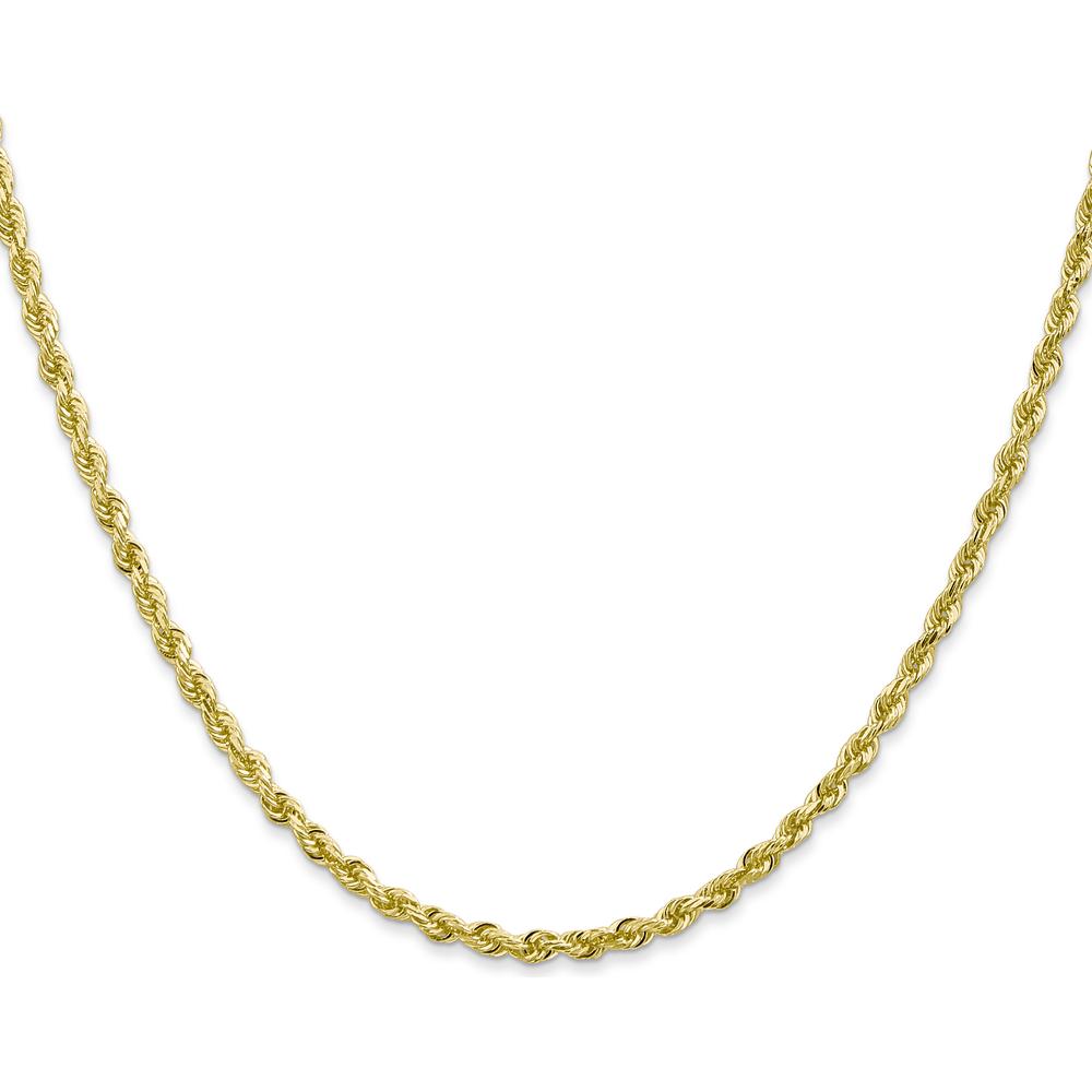 10K Yellow Gold 18" Diamond-Cut Rope Chain - 2.75mm Width