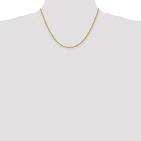 10K Yellow Gold 18" Diamond-Cut Rope Chain - 2.75mm Width