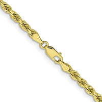 10K Yellow Gold 18" Diamond-Cut Rope Chain - 3.75mm Width