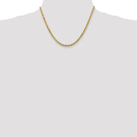 10K Yellow Gold 18" Diamond-Cut Rope Chain - 4mm Width