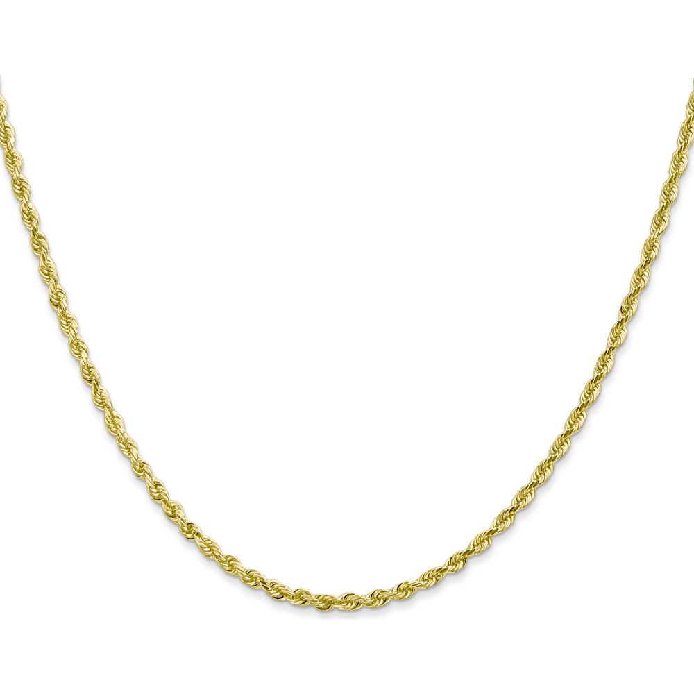10K Yellow Gold 18" Diamond-Cut Rope Chain Necklace - 2.25mm Width