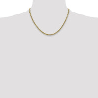 10K Yellow Gold 18" Diamond-Cut Rope Chain Necklace - 2.5mm