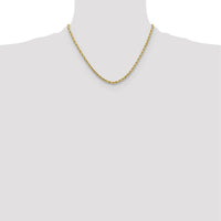 10K Yellow Gold 18" Diamond-Cut Rope Chain Necklace - 3.25mm Width