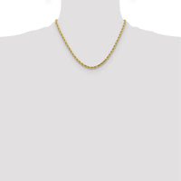 10K Yellow Gold 18" Diamond-Cut Rope Chain Necklace - 4.25mm Width
