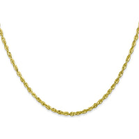 10K Yellow Gold 18" Extra-Light Diamond-Cut Rope Chain - 2.25mm Width