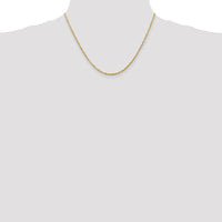 10K Yellow Gold 18" Extra-Light Diamond-Cut Rope Chain - 2mm Width