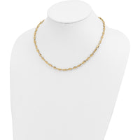 10K Yellow Gold 18" Fancy Link Necklace with Polished Finish