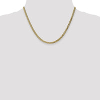10K Yellow Gold 18" Flat Beveled Curb Chain - 3.9mm Width