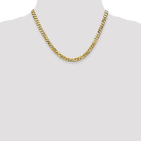 10K Yellow Gold 18" Flat Beveled Curb Chain - 6.25mm Width