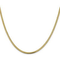 10K Yellow Gold 18" Franco Chain - 2.3mm Width, Polished Finish