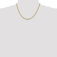 10K Yellow Gold 18" Franco Chain - 2.3mm Width, Polished Finish