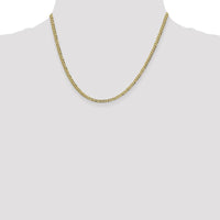 10K Yellow Gold 18" Lightweight Flat Cuban Chain - 3.1mm Wide