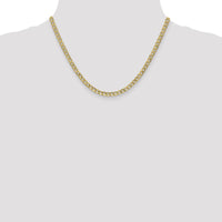 10K Yellow Gold 18" Polished Curb Link Chain - 4.3mm Width