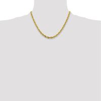 10K Yellow Gold 18" Polished Rope Chain - 4.75mm Width