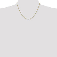 10K Yellow Gold 18" Round Open Link Cable Chain - 1mm Width